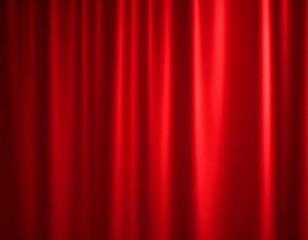 Deep red, textured curtains