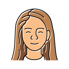 relaxed face slow living color icon vector illustration