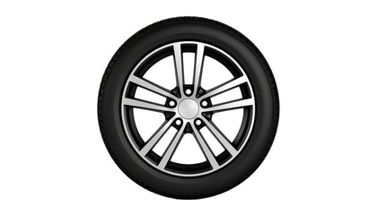 Wheel car, Car tire, Aluminum wheels isolated on transparent background.