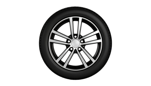 Wheel car, Car tire, Aluminum wheels isolated on transparent background.