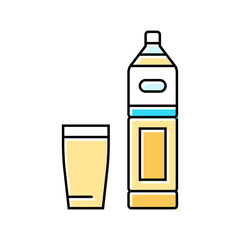 rice milk meal drink color icon vector illustration