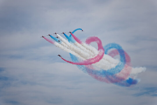 The Red Arrows at the Eastbourne Airshow on the14th August 2025