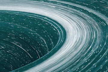 Abstract vortex of teal and white