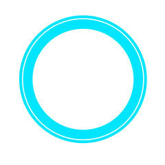 Blue ocean circle frame shape element design grafis