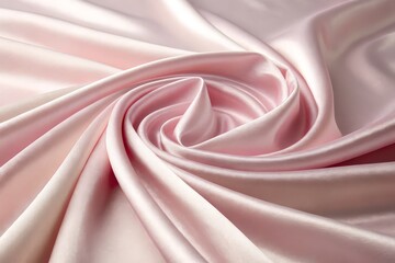 Obraz premium Elegant pastel pink silk fabric with delicate roses.