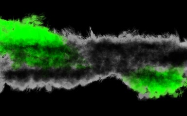 Abstract Artistic Smoke: A mesmerizing display of artistic smoke in striking shades of green and gray, creating a unique and evocative visual experience.