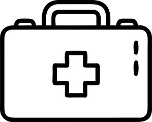 first aid kit vector icon on white or transparent background. medical or healthcare icons items Stroke icon collections. Editable Stroke icon collection Outline icon.