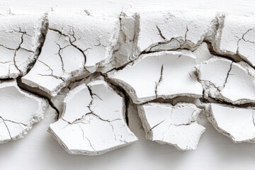 Cracked white clay texture