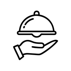 Fototapeta premium restaurant services hand drawing icon for web and graphic design