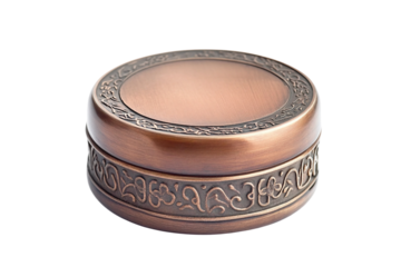 Classic coin box for savings isolated on transparent background