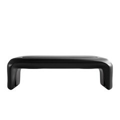 black bench isolated on transparent background