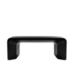 black bench isolated on transparent background