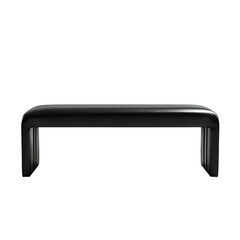 black bench isolated on transparent background
