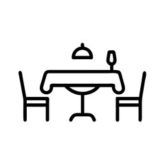 table reservation hand drawing icon for web and graphic design