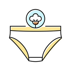 wear cotton underwear intimate care color icon vector illustration