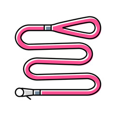 dog leash pet home color icon vector illustration