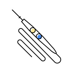 electrocautery pen surgeon color icon vector illustration