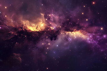 Abstract composition with empty starry sky for zodiac sign symbol