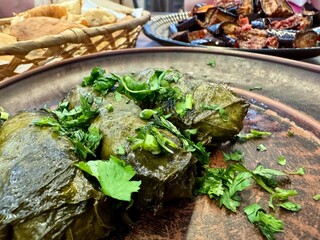 Minced dolma on a plate