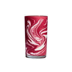 Swirled Berry Smoothie in Glass - Refreshing Summer Drink