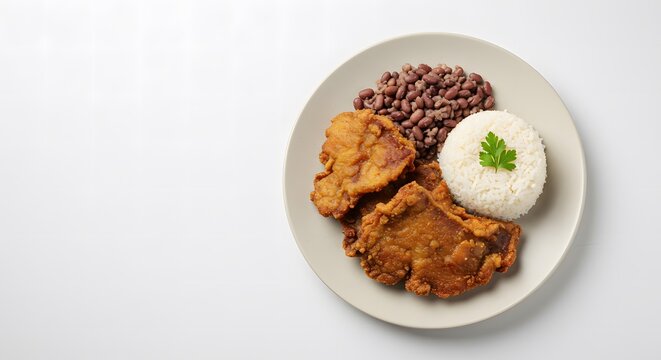 Delicious Tassot de Cabrit Plate with Rice and Beans
