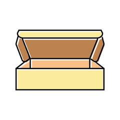 mailer box cardboard packaging color icon vector illustration