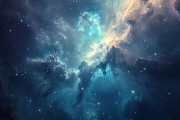 Fototapeta premium Concept of Pisces zodiac sign symbol, abstract vivid composition consists of fictional unreal fantastic vision on background