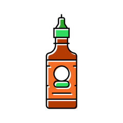 sriracha condiment color icon vector illustration