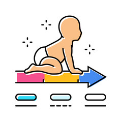 development child care nurse color icon vector illustration