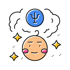 psychology child care nurse color icon vector illustration