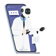 AI chatbot assistant giving medical consultation answering to request on health problem solving