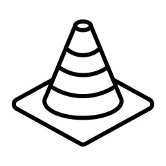 Cone Icon Vector Illustration Line Version
