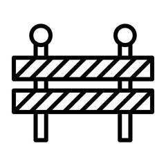 Barrier Icon Vector Illustration Line Version