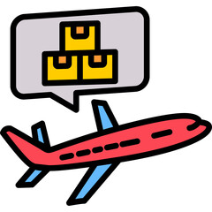 Air Cargo lineal color icon