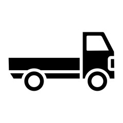 Pickup Truck Icon Vector Illustration Glyph Version