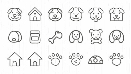 Delightful dog doodles for pet lovers, featuring playful pups, bones, paws, and cozy dog houses in a cute style