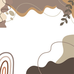 Elegant Abstract Background with Organic Earthy Tones and Minimalist Design, Perfect for Modern Aesthetic Templates and Nature-Inspired Graphics