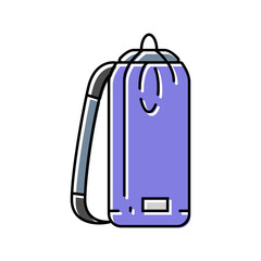 rope bag rock climbing color icon vector illustration