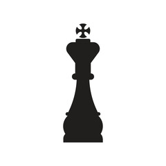 Chess king game icon trendy flat style template