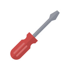 Screwdriver Icon Vector Illustration Flat Version