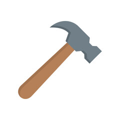 Hammer Icon Vector Illustration Flat Version