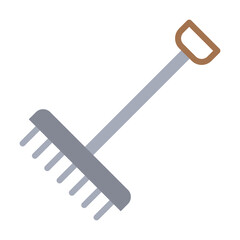 Rake Icon Vector Illustration Flat Version