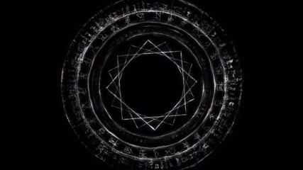 Dynamic Glowing Arcane Sigil with Mystical Runes in a Seamless Animation Loop - Powered by Adobe
