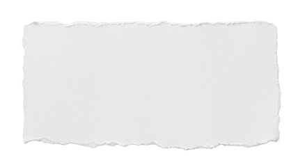 Piece of white blank paper isolated on transparent background. Minimal branding stationery mockup. Empty message note reminder card template. Business office isolated object