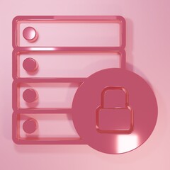 Pink Financial growth increase icon isolated on pink background. Increasing revenue. Minimalism concept. 3D render illustration