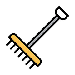 Rake Icon Vector Illustration Color Version