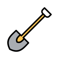 Shovel Icon Vector Illustration Color Version