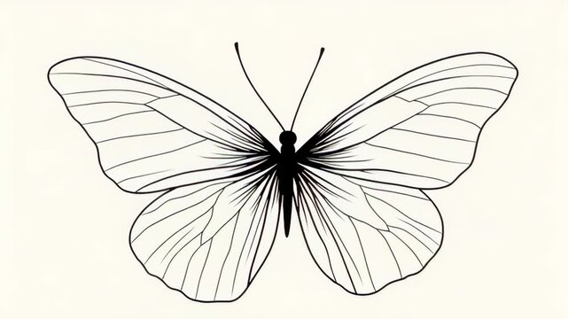 Elegant Minimalist Butterfly Line Art Design for Modern Home Decor and Artistic Projects