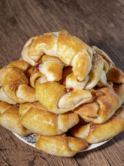 Hand-made rose petal marcolade croissants