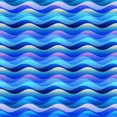 Waves geometric seamless pattern.